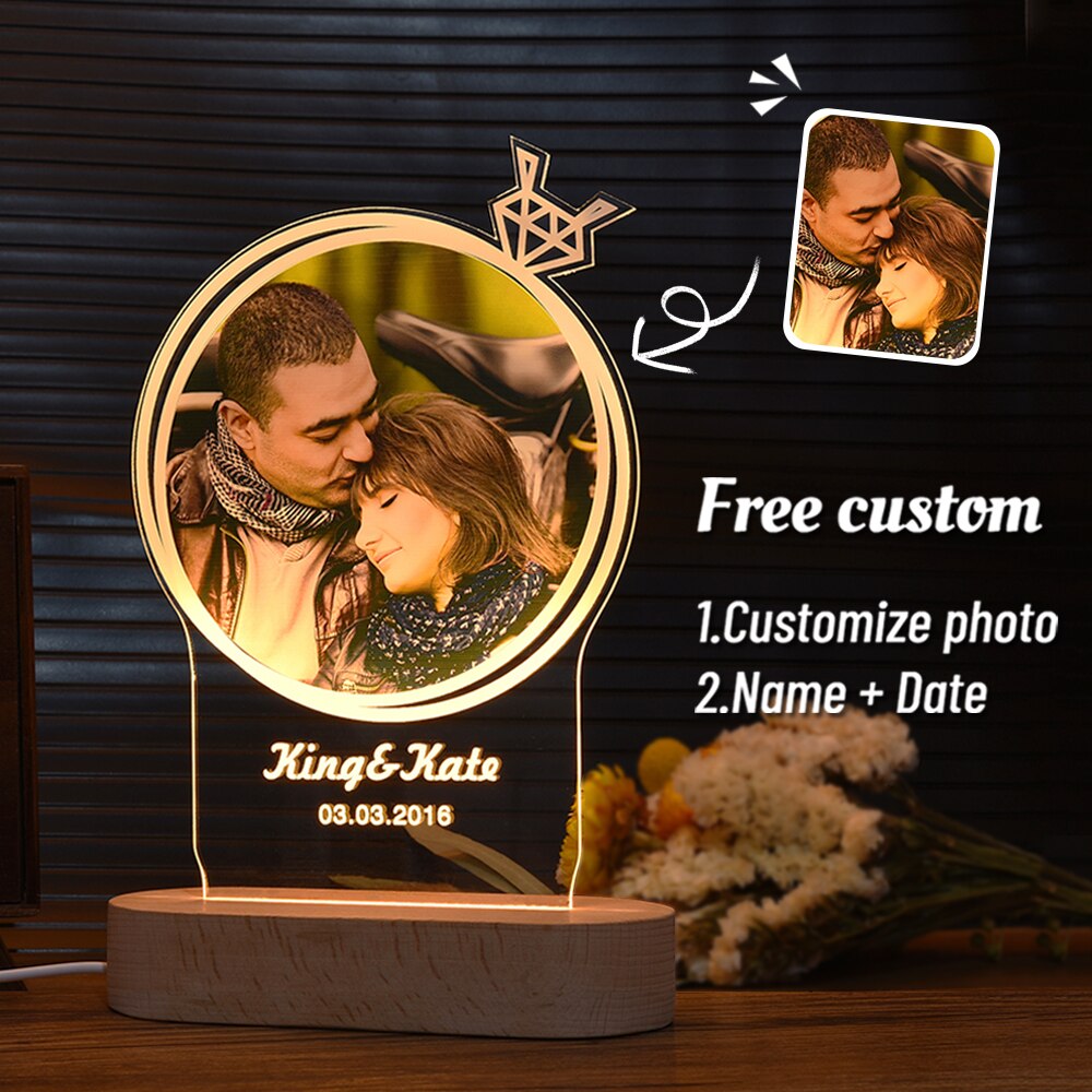 Personalized 3D photo lamp | Unique personalized lighting