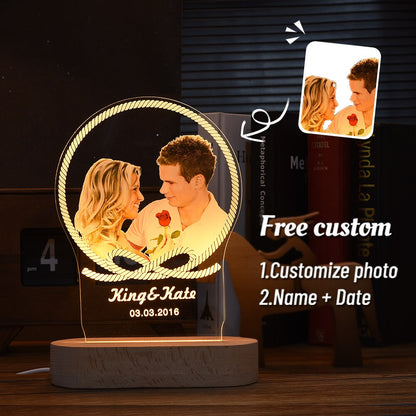 Personalized 3D photo lamp | Personalized lighted keepsake