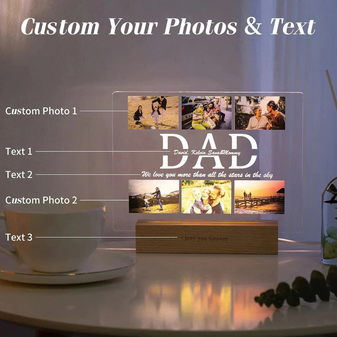 Radiant Moments - Personalized 3D Acrylic Lamp